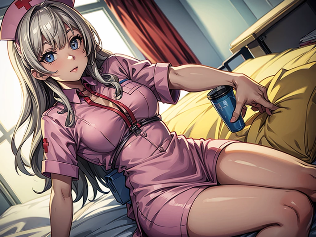 nurse, on stomach