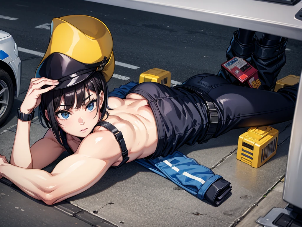 police , on stomach