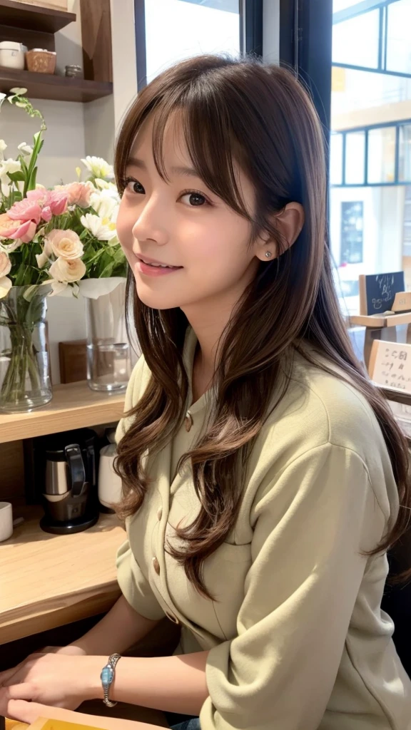 In a city café、There are some very eye-catching women working here.。Her name is Misaki(Misaki)、I am 24 years old。Misaki has loose, wavy chestnut-colored hair that reaches her shoulders.、A woman with impressive big eyes。Her eyes are、It shines brightly like a starry sky。When I smile、The dimples on her cheeks are so adorable、People around me々It gives relief to。
Misaki works as a barista at a cafe.、Her graceful and efficient workmanship has earned her high praise from clients and colleagues alike.。Her uniform is neat and clean、Every movement is careful and beautiful.。Especially the look of concentration on his face when drawing latte art.、People around me々It has a charm that draws you in。
During breaks、Her daily routine is to read in her favorite window seat.。Her books of choice are mostly literary works.、Sometimes tears of emotion flow down her beautiful face.。Seeing Misaki like that、Many customers have noticed her kind heart.、I'm becoming more of a fan of hers。
Misaki is kind to her friends and colleagues.、I'm the type of person who will lend a hand immediately if someone is in trouble.。Conversation with customers is natural、To be able to treat everyone kindly、The cafe has many regular customers.。
On the weekend、She buys flowers from a nearby florist to decorate her room.。Colorful flowers々Decorates Misaki's room、It brings more warmth to her life.。