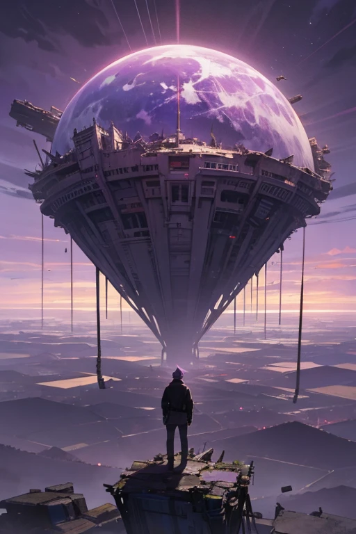 Highest quality、Desolate Earth、wreckage、Purple Sky、Surrealism