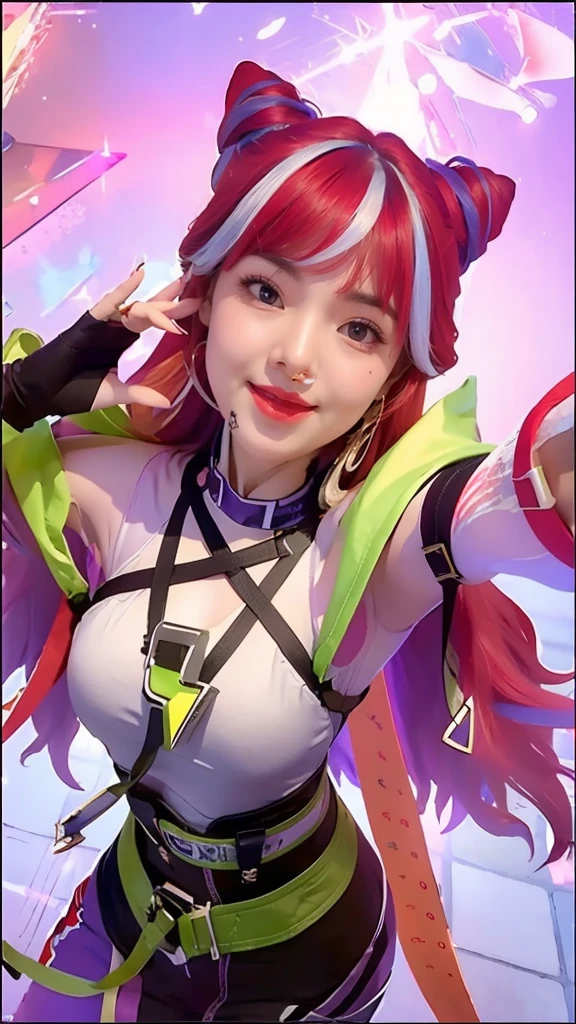 Draw lips correctly, red lipstick, from chest up, best quality, super detailed, lifelike, Ultra-fine skin, perfect anatomy, (1 Japanese Mature Woman), (alone),Wear floral green high-end round neck dress,short sleeves,wavy long hair,27-year-old woman,Mature,charming smile,garden background,stand,Chubby face, Hair tied into a ponytail,The body is a bit fat,medium bust,full-body shot
