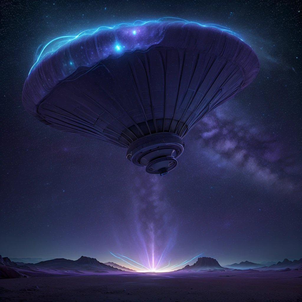 🌌✨ Witness the Unbelievable! ✨🌌
In the stillness of the night, amidst the profound darkness, a sudden burst of light illuminates the ground An otherworldly spectacle unfolds as a UFO emerges, casting a mesmerizing glow. 🌠🛸
#UFO #AlienEncounter #NightSky #Mystery #Unexplained #SparklingLight #Extraterrestrial #Believe