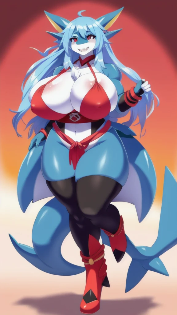 Shark girl, very sexy, big breasts, Japanese