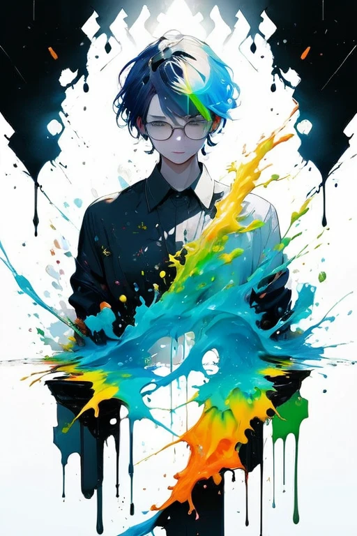(level difference:1.8),(The paint collides and splashes onto the canvas),(depth of field),(flat color:1.1,(theme)),1 girl,Poster,Full body female love,Gale,dense smoke,,(Liquid dye for rainbow hair:1.1) Made of paint，anti-gravity,stringy viscous liquid,(paint splatter:1.3),liquidity,Amazingly beautiful, masterpiece, Detailed background,Super high quality model, ethereal background,abstract beauty, volume, painting,Blow,romantic lighting,subsurface scattering,glow,8k,high resolution, fantastic,Ray tracing,human development report,divine light,