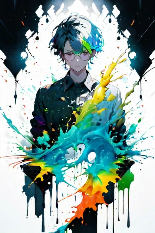 (level difference:1.8),(The paint collides and splashes onto the canvas),(depth of field),(flat color:1.1,(theme)),1 girl,Poster,Full body female love,Gale,dense smoke,,(Liquid dye for rainbow hair:1.1) Made of paint,anti-gravity,stringy viscous liquid,(paint splatter:1.3),liquidity,Amazingly beautiful, masterpiece, Detailed background,Super high quality model, ethereal background,abstract beauty, volume, painting,Blow,romantic lighting,subsurface scattering,glow,8k,high resolution, fantastic,Ray tracing,human development report,divine light,