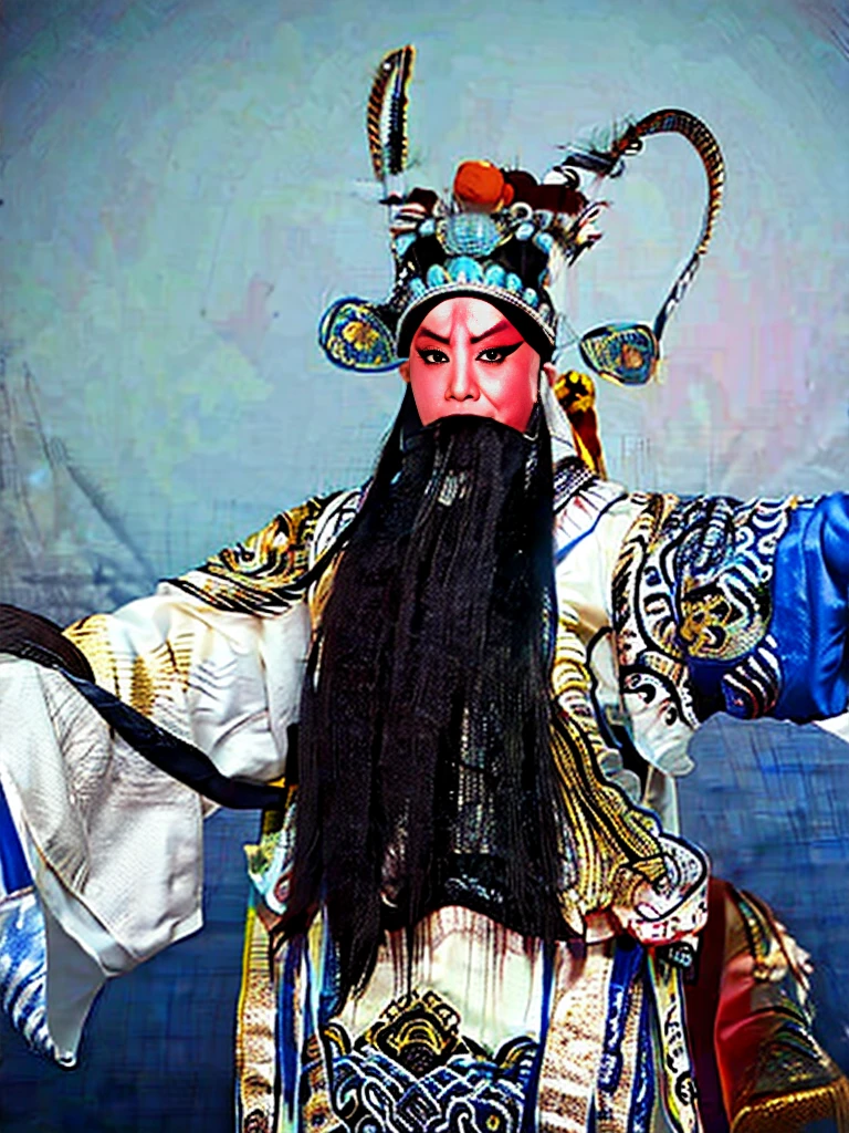 Chinese history celebrity、Peking Opera actor，55 years old,Takesei，Posing