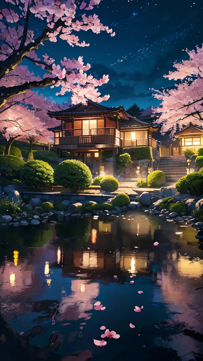 Very detailed, Highest quality, (Ultra-high resolution,8K), (8K wallpapers incorporating highly detailed CG), Cinematic lighting effects,(The Law of Perspective),Beautiful lighting,Photographed with Canon EOS R6,(Beautiful night view),warm,spring,(cherry blossoms通り),(cherry blossoms),,(cherry blossomsの花),sunlight,(springの新宿御苑の詳しい情報),(Garden of Kotonoha),(Detailed cityscape from a distance),Residential Street,Apartment,Calm atmosphere,(Photorealistic)