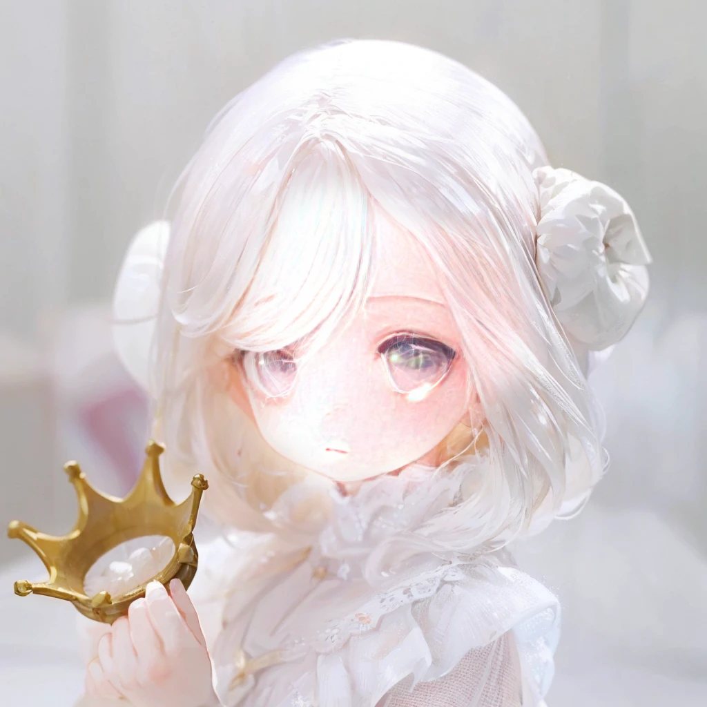 8K, (Tabletop), (High resolution), (dramatic), (Natural light), (small), 1 Girl, young, Baby Face, Flat Chest, , Gray Hair, Long Hair, (Straight Hair Skin)), Beautiful Hair, White clothes, dress, Long bangs, ((Cape)), White Skirt, (uniform)