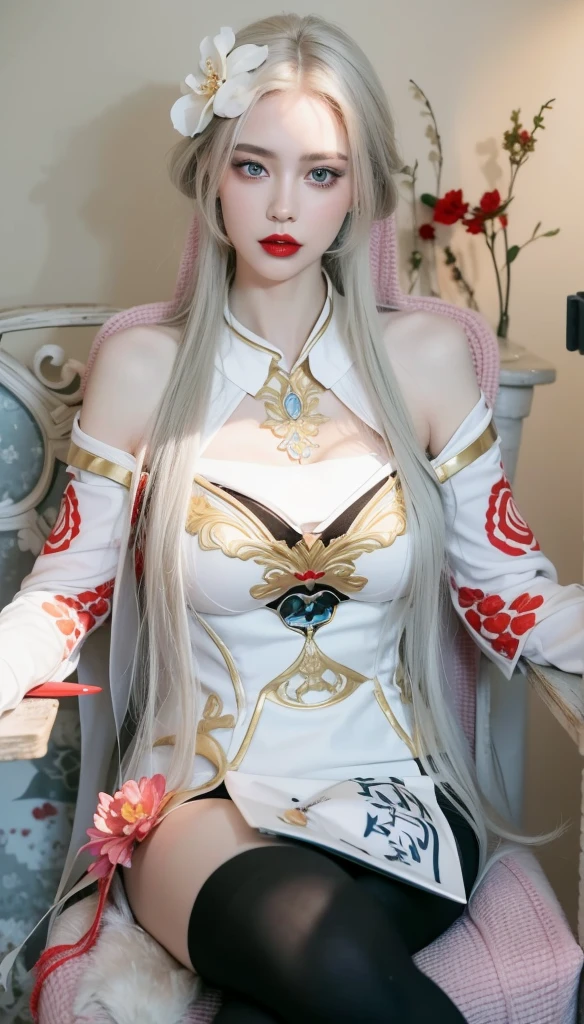Royal princess,Super detailed, Delicate face, Stock Photography , Portrait 400, F1 Camera Lens.6, Colorful, Surrealism, Realistic textures, Dramatic Lighting, Thin Film Distiller 800 (8K, original photo, Better quality, masterpiece: 1.2), Super detailed, (Extremely delicate skin: 1.2), 8K 超高清, SLR camera, Soft Light, high quality.Fire Queen,Blue pupils,Apply red lipstick,Have a tattoo,The tattoo is very three-dimensional,Gorgeous and intricate tattoo designs,8K Mugshot,Large Breasts,Dark eyeshadow,Sexy thick lips(Red lipstick),Ice Princess,The facial features are very three-dimensional,