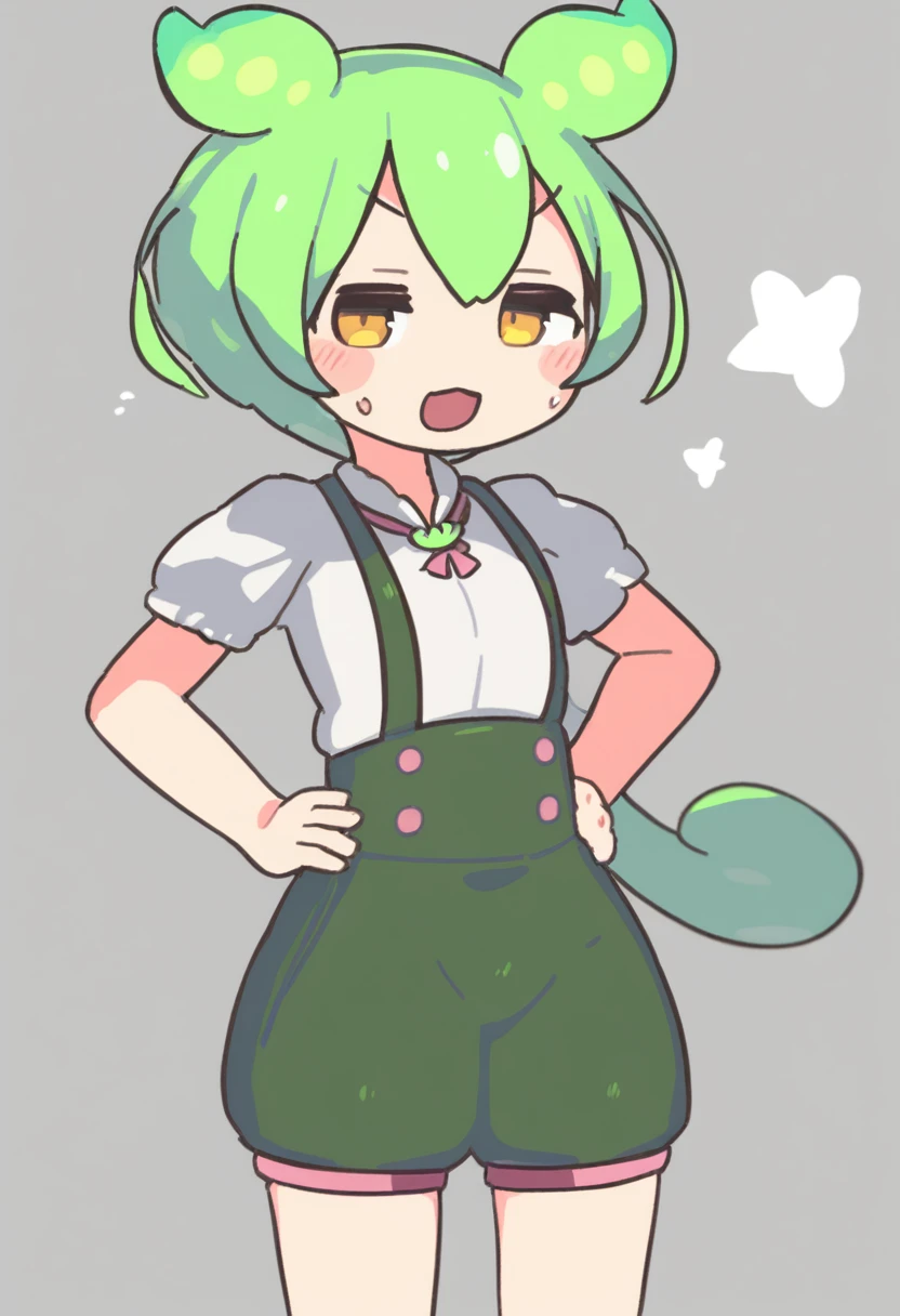 One girl,Zundamon,Voice Box ,Green Hair,