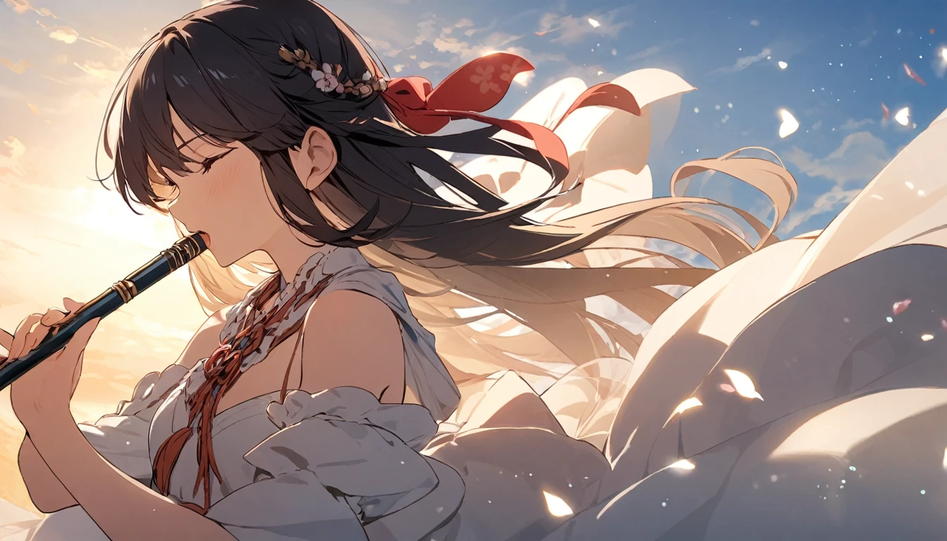 Girl Playing the Flute