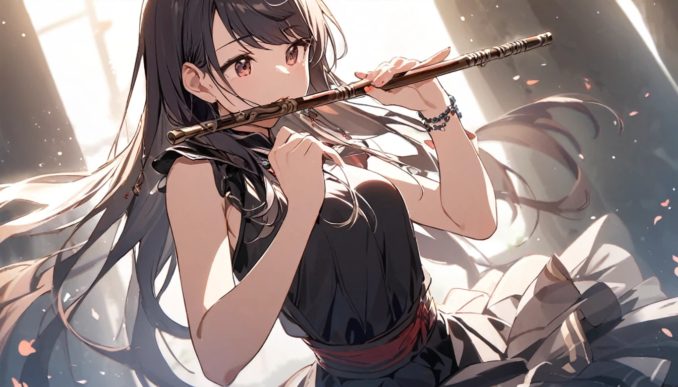 Girl Playing the Flute