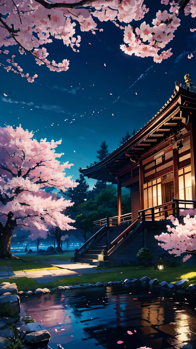 Very detailed, Highest quality, (Ultra-high resolution,8K), (8K wallpapers incorporating highly detailed CG), Cinematic lighting effects,(The Law of Perspective),Beautiful lighting,Photographed with Canon EOS R6,(Beautiful night view),warm,spring,(cherry blossoms通り),(cherry blossoms),,(cherry blossomsの花),sunlight,(springの新宿御苑の詳しい情報),(Garden of Kotonoha),(Detailed distant view of the temple),A city lined with temples,Calm atmosphere,(Photorealistic)