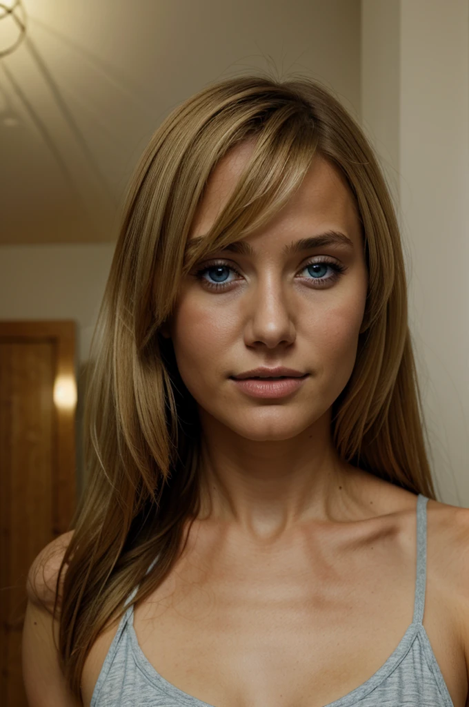 blond hair , German girl with . blue eyes , 8k , realistic skin ,