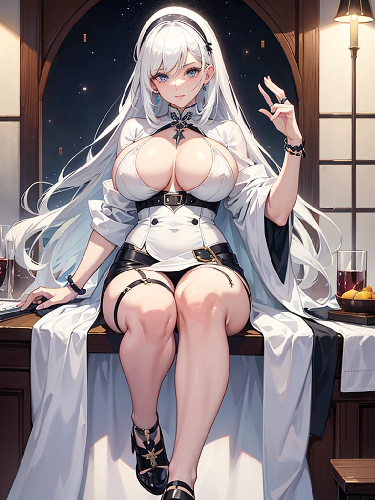 white hair witch milf