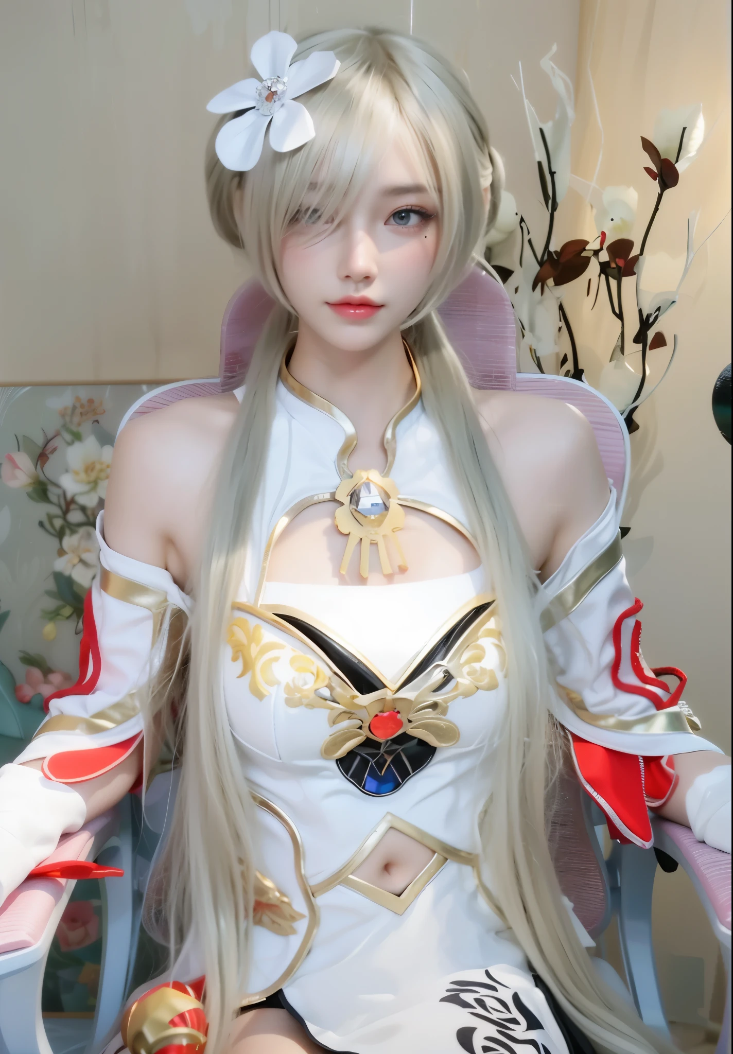 Game Art,Best image quality,Maximum resolution,8K,(A bust photo),(portrait),(Head close-up),(Rule of Thirds),Unreal Engine 5 rendering works,20 year old girl,((Queen)),The eyes are very detailed,(Large Breasts),Elegance and nobility,Light,Light线追踪,Game CG,((3D Unreal Engine)),OC rendering reflection mode,4K,Ultra-clear,Sensual,Translucent lace,Fair and plump figure,Pretty Face,Light泽凝胶涂层,身着华贵礼服的Queen,Crystal Gem Crown,Necklace jewelry,blue eyes,The tattoo is very three-dimensional,Gorgeous and intricate tattoo designs,Ultra-clear portrait,Sexy body,Temple Princess,Sapphire eyes,Fine gold and diamond jewellery,