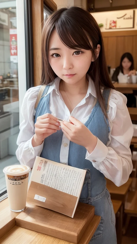 In a city café、There are some very eye-catching women working here.。Her name is Misaki(Misaki)、I am 24 years old。Misaki has loose, wavy chestnut-colored hair that reaches her shoulders.、A woman with impressive big eyes。Her eyes are、It shines brightly like a starry sky。When I smile、The dimples on her cheeks are so adorable、People around me々It gives relief to。
Misaki works as a barista at a cafe.、Her graceful and efficient workmanship has earned her high praise from clients and colleagues alike.。Her uniform is neat and clean、Every movement is careful and beautiful.。Especially the look of concentration on his face when drawing latte art.、People around me々It has a charm that draws you in。
During breaks、Her daily routine is to read in her favorite window seat.。Her books of choice are mostly literary works.、Sometimes tears of emotion flow down her beautiful face.。Seeing Misaki like that、Many customers have noticed her kind heart.、I'm becoming more of a fan of herisaki is kind to her friends and colleagues.、I'm the type of person who will lend a hand immediately if someone is in trouble.。Conversation with customers is natural、To be able to treat everyone kindly、The cafe has many regular customers.。
On the weekend、She buys flowers from a nearby florist to decorate her room.。Colorful flowers々Decorates Misaki's room、It brings more warmth to her life.。
Her upper lip is a little thicker, she has cute eyes with tear bags, and her teeth are white.