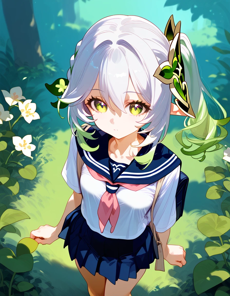 score_9,score_8_up,score_7_up,
1girl,solo,nahida,genshin impact,closed mouth,,outdoors,in a meadow,(school uniform:1.2),,looking at viewer,