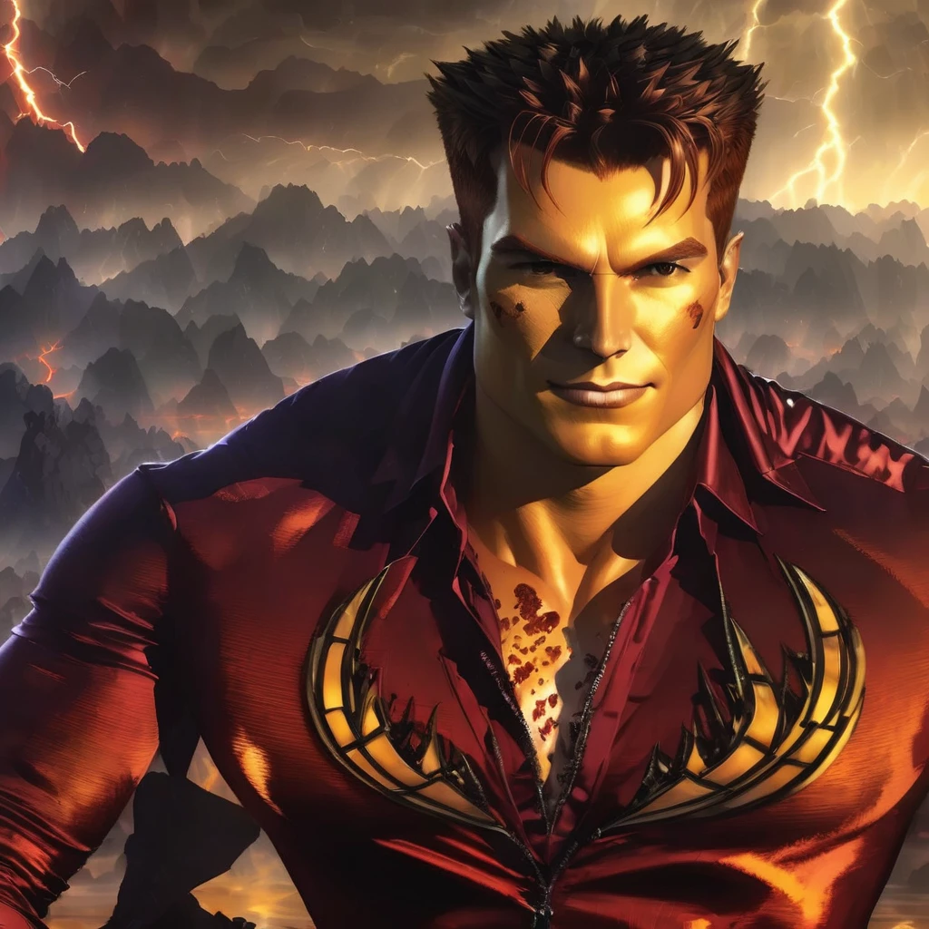 (masterpiece, best quality:1.2), 1man, solo, portrait, smile, high detailed, perfect art, smooth soft skin, soft lightning, centered, face, looking at you, upper body
