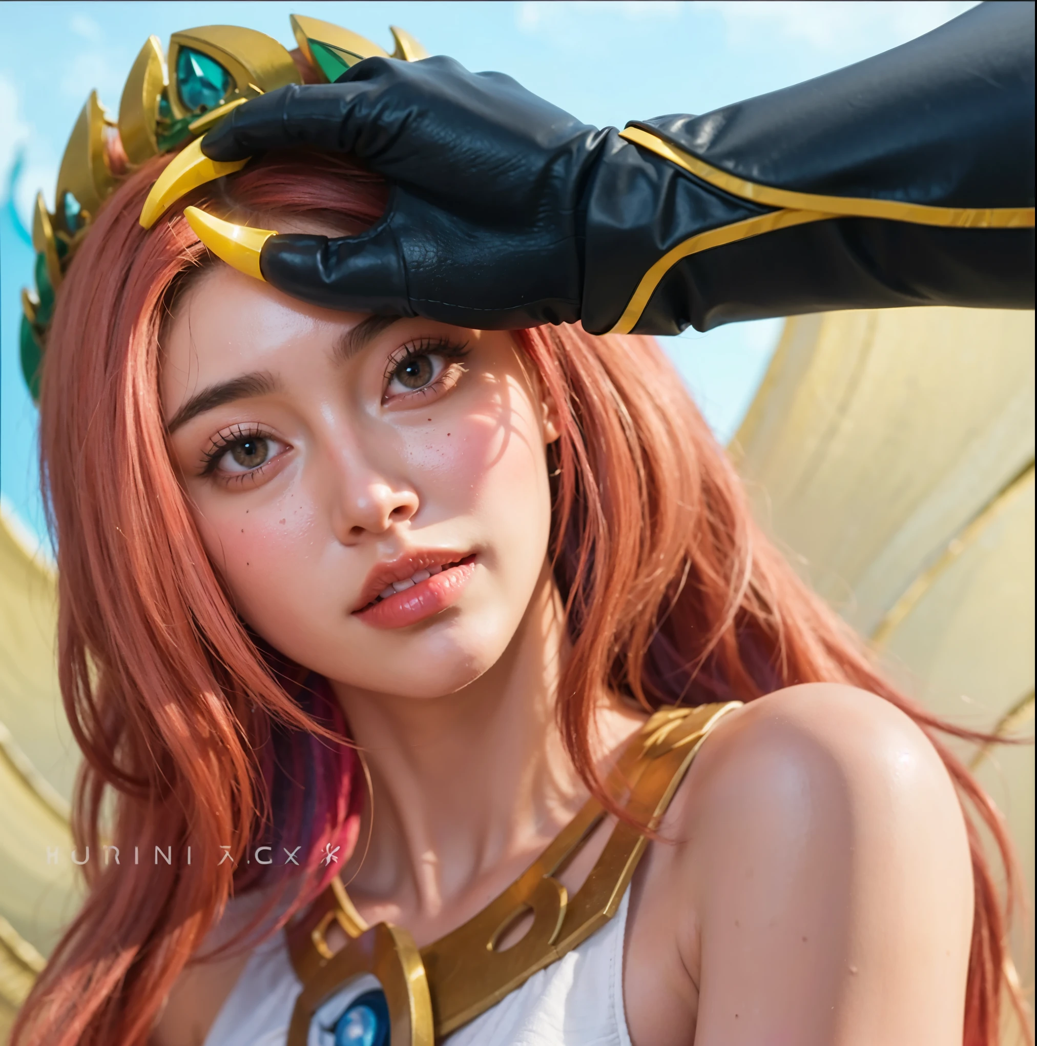 a close up of a 4 girls  ,pink hair , big booobs ,  shadowbringers cinematic, 4 k detail fantasy, a beautiful fantasy empress, game cg, xianxia fantasy, xianxia hero, 2. 5 d cgi anime fantasy artwork, cinematic goddess close shot, ruan jia and artgerm, wow 4 k detail fantasy, hyperdetailed fantasy character