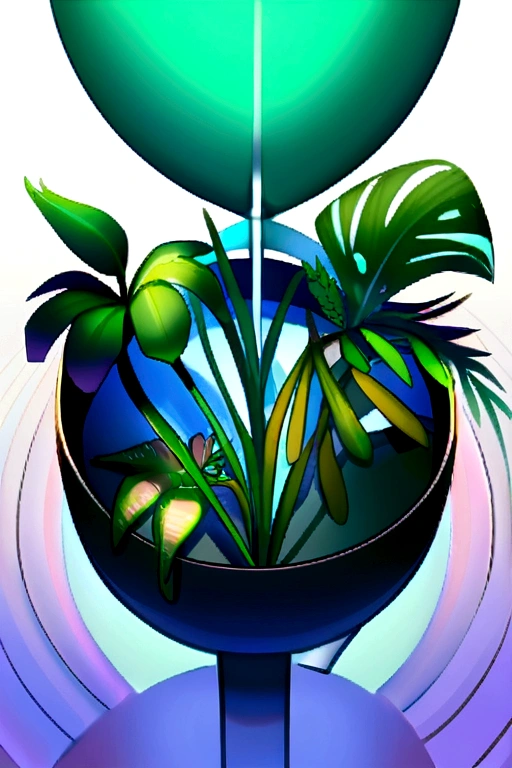 A trademark logo for marketing artificial plants (the world of plants)