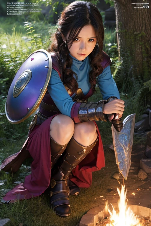 Dragon Quest、Woman warrior、Glamour、Armor is destroyed、Wounded、Crippling、HP remaining: 1、Shield is destroyed、I can&#39;t protect my friends、Coming under attack、触手Coming under attack、Being slashed by a sword、I can't stand it、魔法Coming under attack、Hands tied、Large breasts、Being restrained、Wearing red broken armor、Anguished expression、Protect your friends