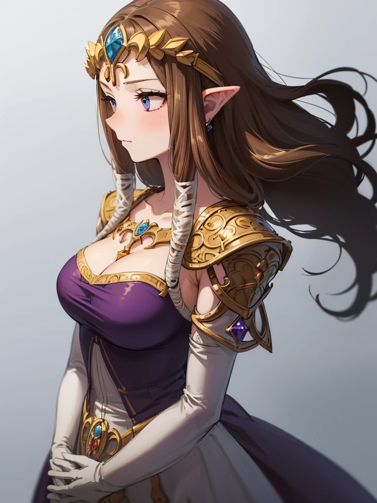 (((Face close-up))),(((No background))),(Expressionless),((((Portrait of a woman alone)))))),((Upper Body)),((alone)),((),Anime art style,masterpiece,(Highest quality), (Super detailed),(Very delicate and beautiful),(alone),(detailedな顔と目),Beautiful eyes like jewels,(A truly gorgeous jeweled ruffled rococo ball gown dress),(((Mature Woman,Queen))),((1 Queen in a beautiful embroidery and jeweled absolutely gorgeous rococo ballgown dress with voluminous full length hoop skirt)),((Long Straight Hair)),,Cleavage,(bed),lengthーgloves,((((side angle)))),((((Adult Expressions)))),((((Beautiful Face)))),((((dress)))),(()),(((Long Hair)))),((((Straight hair)))),((Cleavage)),((((Dark brown hair)))),Princess Zelda,((chest is slightly exposed)), ((Highest quality)),,(Very detailed) ,((Purple blouse)),((Hair blowing in the wind)),Brown Hair,((Embarrassed look)),, ((Highest quality)), (Very detailed),((detailed)),(((pray))),Nintendo, The Legend of Zelda),,((alone)), ((Highest quality)), (Very detailed), ,