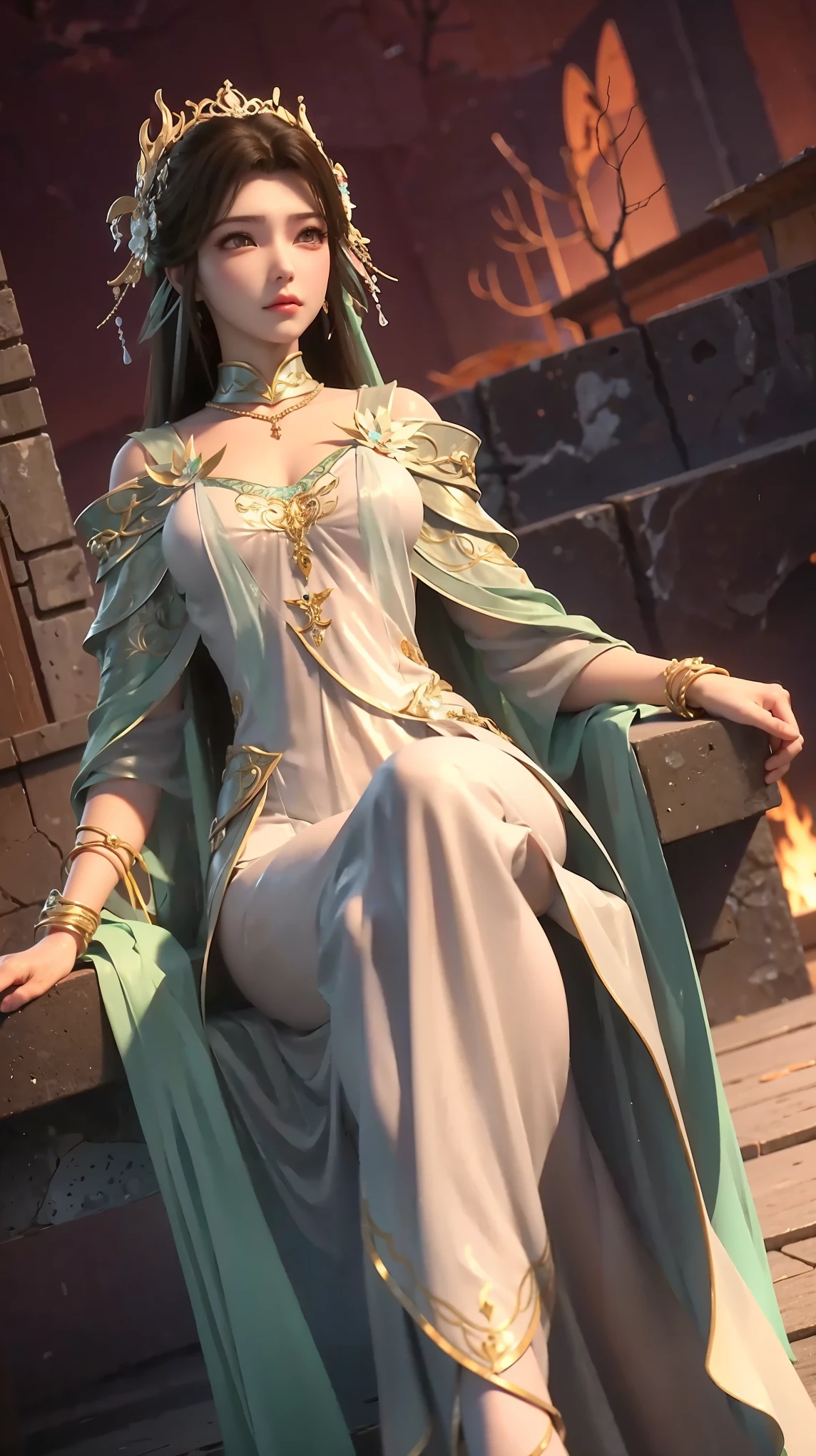 
Arad woman in a dress sitting on a throne, cute anime waifu in a nice dress, trending on cgstation, 8K high quality detailed art, anime barbie in white, highly detailed exquisite fanart, Extremely detailed Artgerm, the anime girl is crouching, Flowing magic robe, Beautiful and attractive anime woman, WLOP 和 Sakimichan