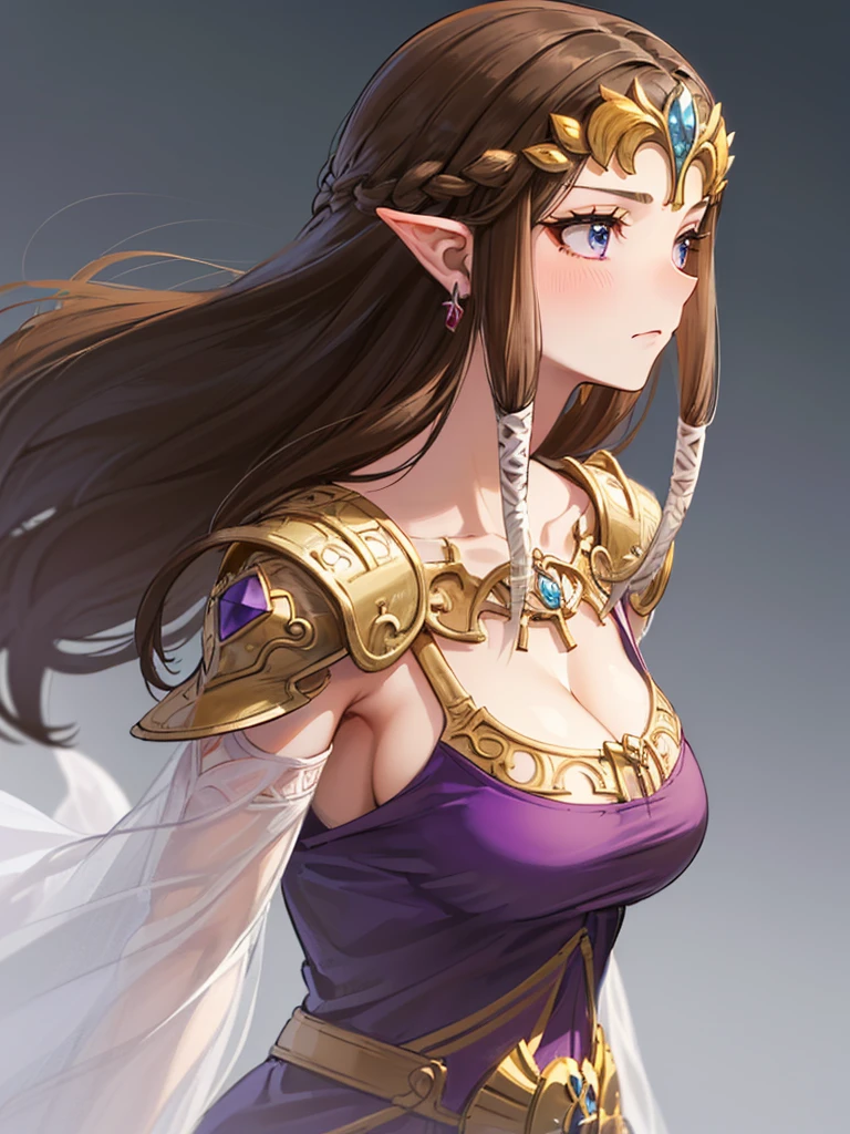 (((Face close-up))),(((No background))),(Expressionless),((((Portrait of a woman alone)))))),((Upper Body)),((alone)),((Exposed shoulders)),Anime art style,masterpiece,(Highest quality), (Super detailed),(Very delicate and beautiful),(alone),(detailedな顔と目),Beautiful eyes like jewels,(A truly gorgeous jeweled ruffled rococo ball gown dress),(((Mature Woman,Queen))),((1 Queen in a beautiful embroidery and jeweled absolutely gorgeous rococo ballgown dress with voluminous full length hoop skirt)),((Long Straight Hair)),,Cleavage,(bed),lengthーgloves,((((side angle)))),((((Adult Expressions)))),((((Beautiful Face)))),((((dress)))),(()),(((Long Hair)))),((((Straight hair)))),((Cleavage)),((((Dark brown hair)))),Princess Zelda,((chest is slightly exposed)), ((Highest quality)),,(Very detailed) ,((Purple blouse)),((Hair blowing in the wind)),Brown Hair,((Embarrassed look)),, ((Highest quality)), (Very detailed),((detailed)),(((pray))),Nintendo, The Legend of Zelda),,((alone)), ((Highest quality)), (Very detailed), ,