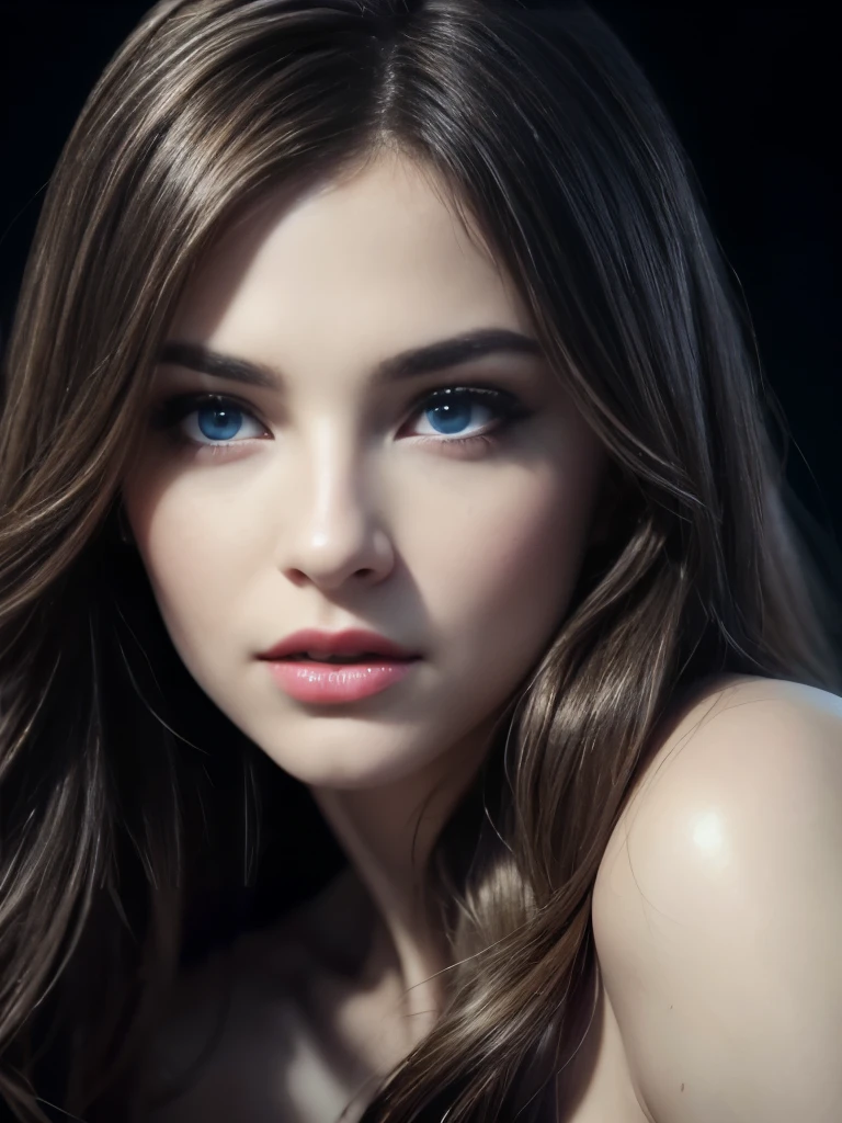 Medium full shot.a beautiful young woman, perfect skin, seductive expression, long flowing hair, elegant dress, dramatic lighting, cinematic composition, photorealistic, 8k, high quality, (best quality,4k,8k,highres,masterpiece:1.2),ultra-detailed,(realistic,photorealistic,photo-realistic:1.37),dramatic lighting,dramatic shadows,chiaroscuro,cinematic,elegant,beautiful detailed eyes,beautiful detailed lips,extremely detailed eyes and face,longeyelashes,porcelain skin,sensual,alluring,captivating,enthralling,mesmerizing,enticing