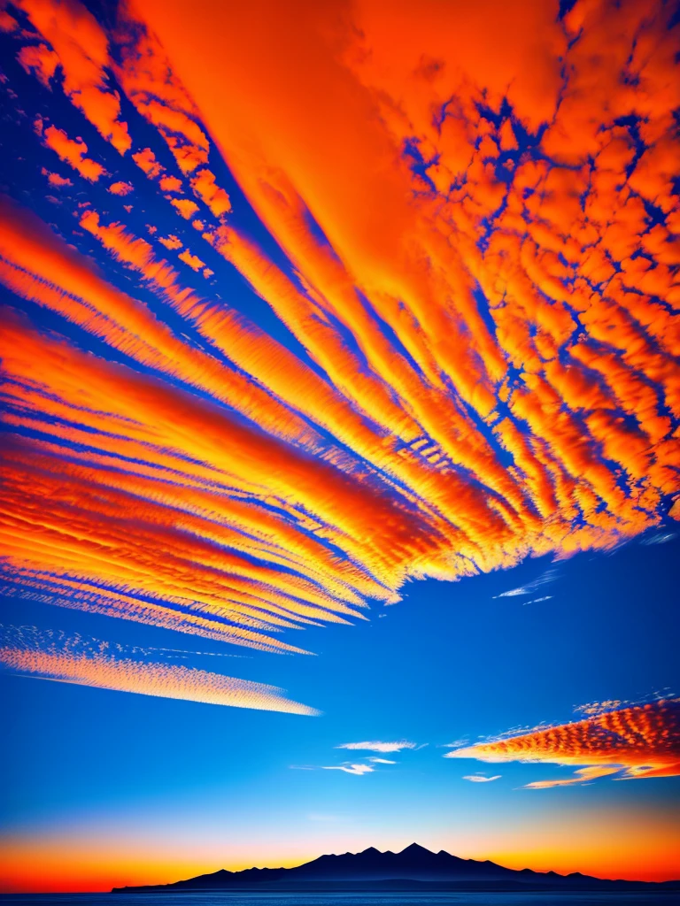 Orange and blue sky