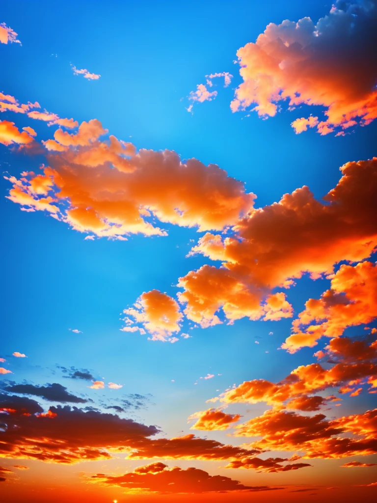 Orange and blue sky