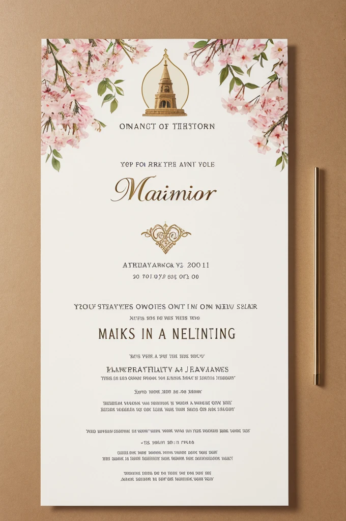 Naming ceremony invitation