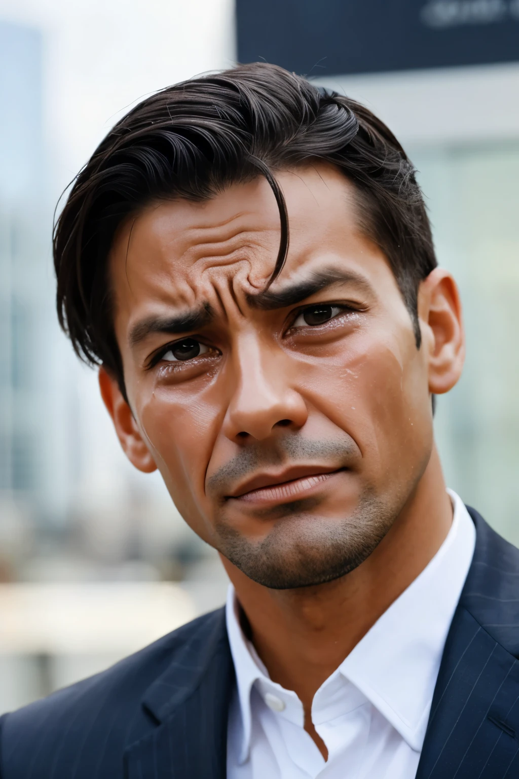 Business man crying