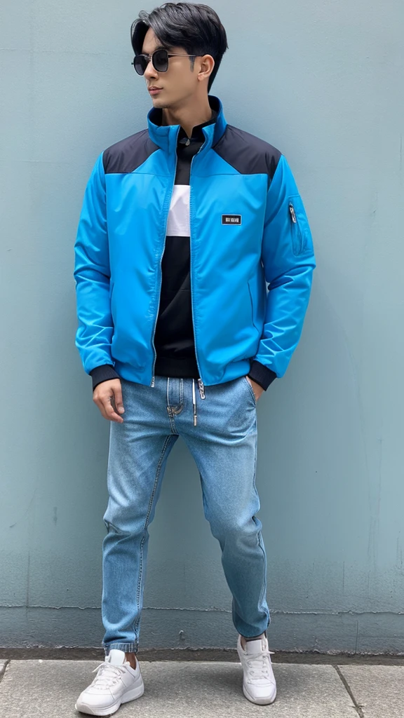 Men blue colour jacket  