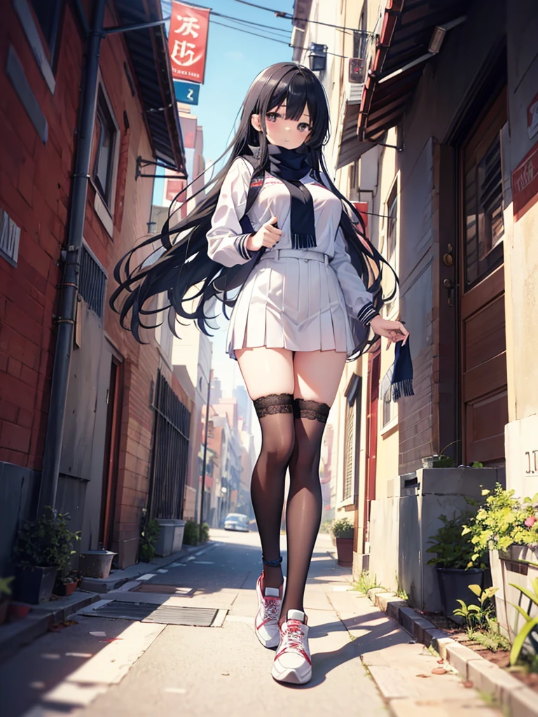 ((Blow-up skirt)), ((Super mini skirt floating in the wind)), ((White cotton panties)), Exposed panties, poneyTail、BREAK, ((Top of any color:1.3)), ((Skirts of any color:1.3)), BREAK, ((Strong winds from the front)), (embarrassed:1.4), ((blush)), ((Shocked)), super detailed skin, masutepiece:1.4, Photorealsitic, Best Quality, Beautiful lighting, Convoluted, high detailing, Sharp Focus, (Raw photo, 8K resolution, Ultra HD, Film grain), Perfect Style, beautifull detailed face, Beautiful detailed eyes, symmetrical eye, close to viewer, ((facing front)), (Anatomically correct), ((curvy body)), (WindyUpskirt), ((wind lift)), (blown by the wind:1.5), ((city, Many Asians, Crowded)):1.4, (Cowboy Shot:1.4), (Perfect hands, Detailed fingers):1.5, (hands free:1.4)