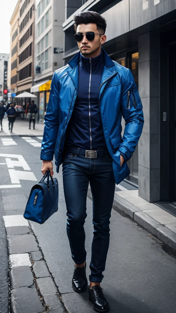 Men blue colour jacket  