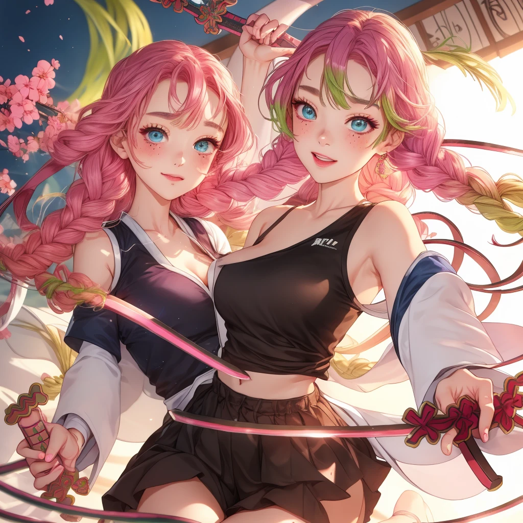 sakura haruno, medium hair, green eyes, pink hair, parted bangs,dress, bare shoulders, collarbone, sleeveless, sleeveless dress, zipper, zipper pull tab, forehead protector,
