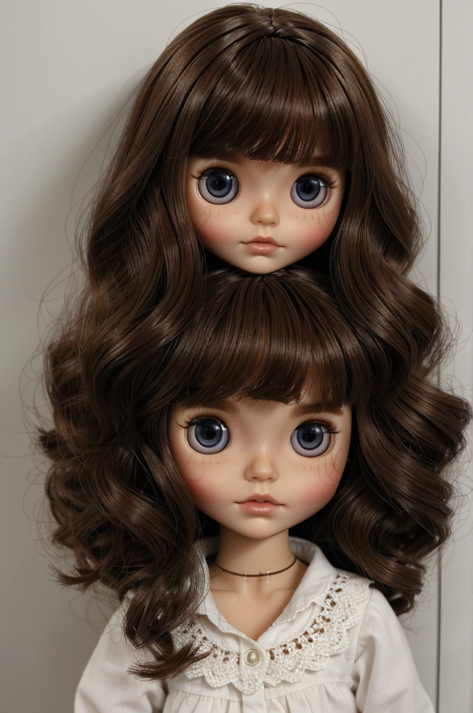 blythe doll man.
•Medium hair mod cut style, wavy and light brown color.
•Ojos cafes.
•White skin tone.
•Ropa emo
