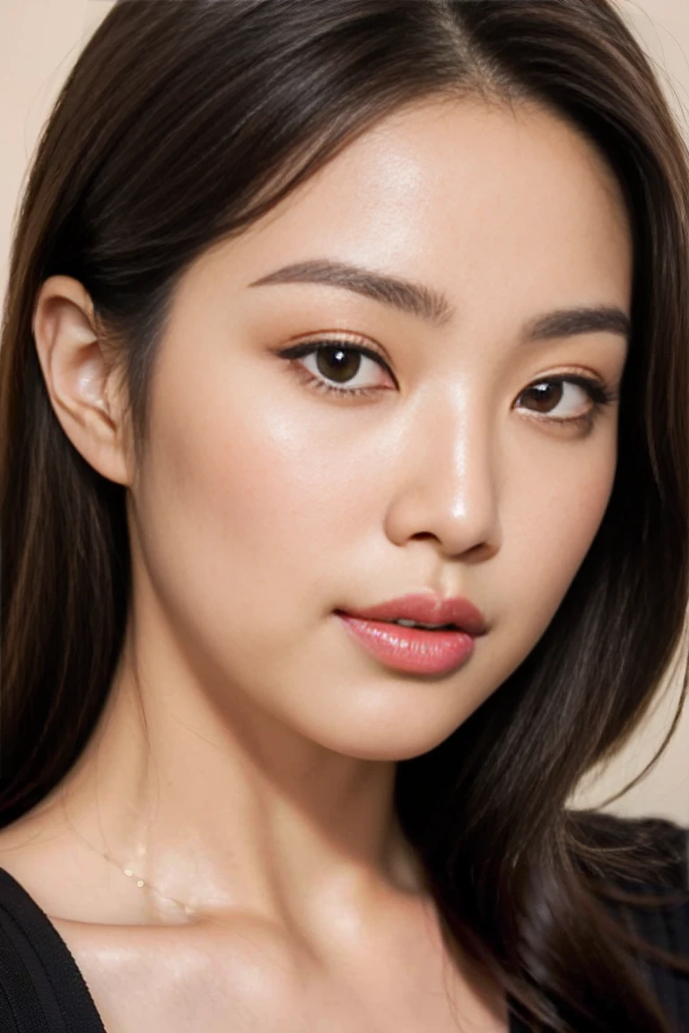 (Masterpiece:1.2), Very detailed, Ultra high resolution, (realistic, photo realistic:1.37), Highly detailed RAW color photos, professional photos, Delicate and extremely beautiful, มีรายVery detailed, exquisite details, Big file size, มีรายVery detailed beautiful girl, มีรายVery detailed face, มีรายVery detailed eyes, มีรายVery detailed skin, มีรายVery detailed nose, มีรายVery detailed mouth, perfect anatomy, highly detailed background, Shiny skin, (Famous Japanese actress:1.2), (make it better:1.25), Flat chest, (brown ethnicity, black skin, blonde hair:1.55), (((from below))), busy city, shortened, (seductive pose), look at viewer, angry, black cutting, (Make eye contact), dynamic light,