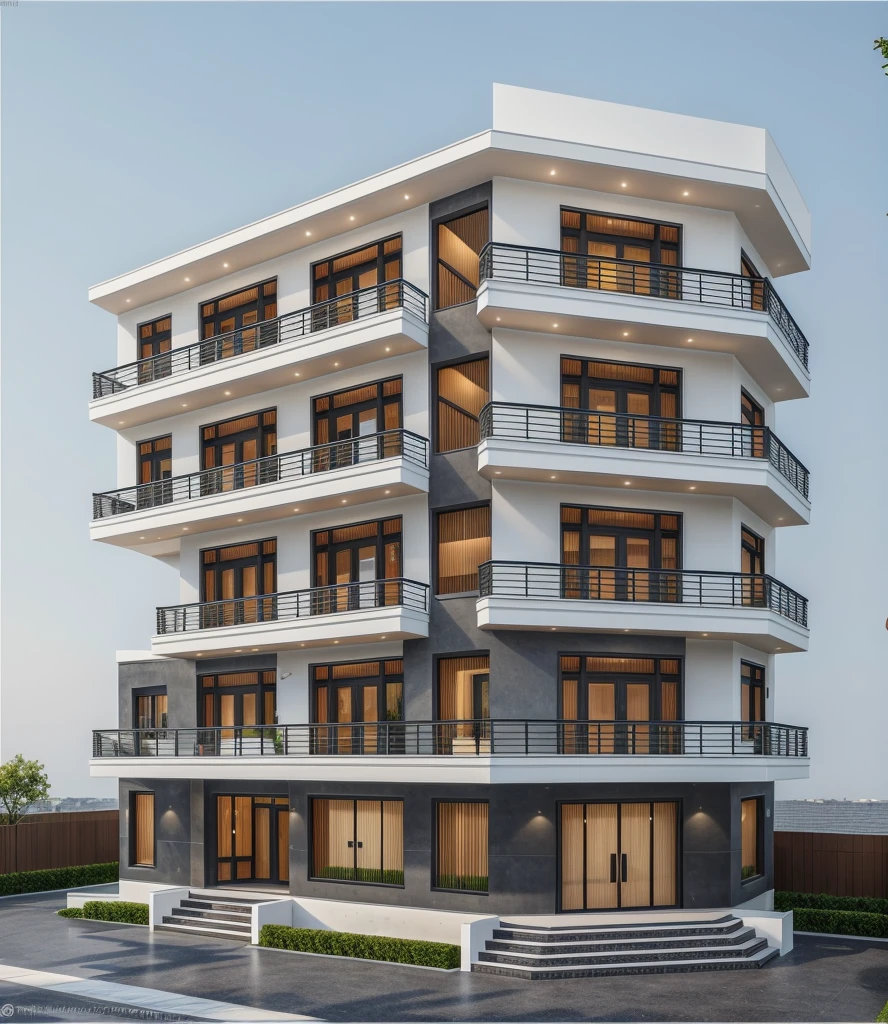 1 modern townhouse, the main materials of the house are white and gray wall colors: 1.2, glass panels: 1.1, glass doors: 1.2, 1 large yard, 1 road in front of the house, (Raw, Real photo, quality best, masterpiece effects: 1.2), modern and minimalist look, front road, dynamic lighting: 1.3, (hyper-realistic, photo-realistic: 1.2), high quality, (lighting dark:1.2), great perfect lighting, ((there are people, there are cars))