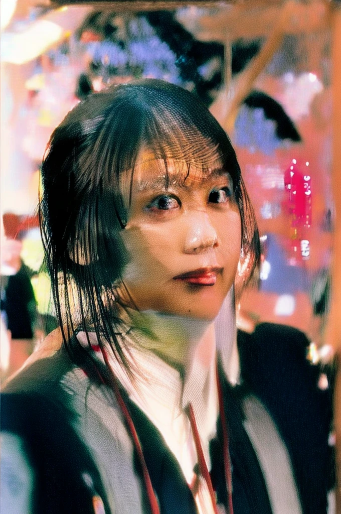 school girl, 1girl, (looking at viewer),  (bokeh:1.1), parted lips,expressionless, realistic, uniform,
realistic, 