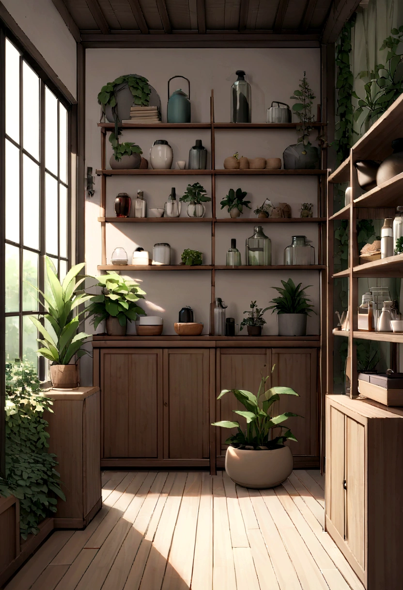 there is a wooden shelf with a bottle of perfume and a key, wood, with a wooden stuff, Product Display, Product design shots, Oak, professional Product Photos, Headphone Stand, a wooden, Vignette, 5D, 5th, shelf, F42 キー, manual, Professional product photography, Product Photos, designer product, 1 4 5 0　　　　　　　　　　　　　　　　　　　　　　　　　　　　　　　　　　　　　　　　　　　　　　　　　　　　　Nature-inspired interior: wall: 薄いグレーまたはクリーム色のwallが良いでしょう。To create a natural atmosphere、It would be nice to have some pictures of forests and water on display.。 floor: Natural wood flooring is recommended。Light brown and beige colors go well with this。 furniture: モダンなデザインのfurnitureが合います。It&#39;s simple and clean、The best materials would be wood or metal.。 illumination: 柔らかく暖色系のilluminationが水のせせらぎと調和します。間接illuminationやスタンドライトなど、Choose a relaxing light。 Emphasise the water element: Configuration: 「envira scape murmuring water」Place it in a prominent position.、Allows you to enjoy the sound and scenery throughout the room。 Surrounding decoration: Place stones and small plants、It is good to make the sound of flowing water look like a natural landscape.。 Color Scheme: To the sound of silver water babbling、The interior is based on cool colors and matches well.。Blue and green accent colors are good choices.。 A relaxing space: Sofas and cushions: 快適なソファや柔らかいクッションをConfigurationし、Create a relaxing space。 textile: Choose natural materials and soft textures。Linen or cotton curtains、Rugs etc. would be good.。 Green as an accent: Foliage plant: リビングやダイニングエリアにFoliage plantを置くと、The natural atmosphere is further enhanced.。The shape and color of the leaves will add an accent to your room.。
