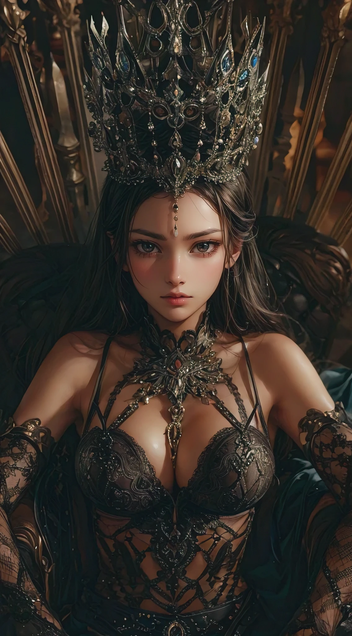 (((8k RAW photo, hyper realistic, masterpiece, best quality, crisp detail, high definition, high detail, very rich detail, sharp focus, sharp detail, colorful, rich color, cinematic, perfect studio lighting, full body photograph, mystic atmosphere))), (((fully naked) young colorful anger goddess, (fully nude), (adorable beautiful baby face, evil round face, (smooth straight) bob haircut with pony, purple haired goddess, purple eyed goddess, big breast), (spreading legs on the throne), smooth body, ideal body, evil smile)), ( (showing ((pussy, nipples)))), ((purple plants, greek parthenon, naked female slaves)),