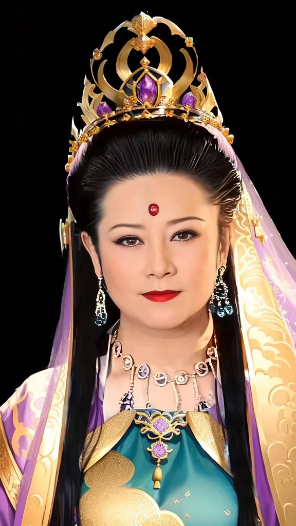 Wearing purple and a dress、Arafi woman wearing a golden crown, heise-lian yan fang, Chinese Queen, Inspired by Zhang Yin, yun ling, Inspired by Li Tang, ancient Chinese Princess, Inspired by Yin Dourui, Chinese Princess, Inspired by Lv Ji, Queen of the Sea Mu Yanling, Inspired by Zhang Zeduan