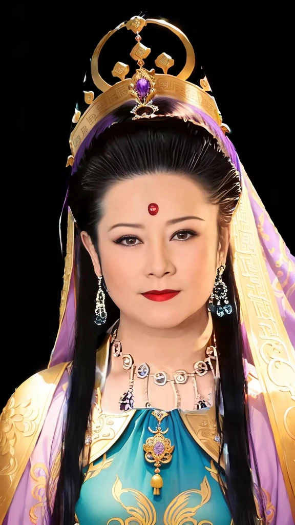 Wearing purple and a dress、Arafi woman wearing a golden crown, heise-lian yan fang, Chinese Queen, Inspired by Zhang Yin, yun ling, Inspired by Li Tang, ancient Chinese Princess, Inspired by Yin Dourui, Chinese Princess, Inspired by Lv Ji, Queen of the Sea Mu Yanling, Inspired by Zhang Zeduan