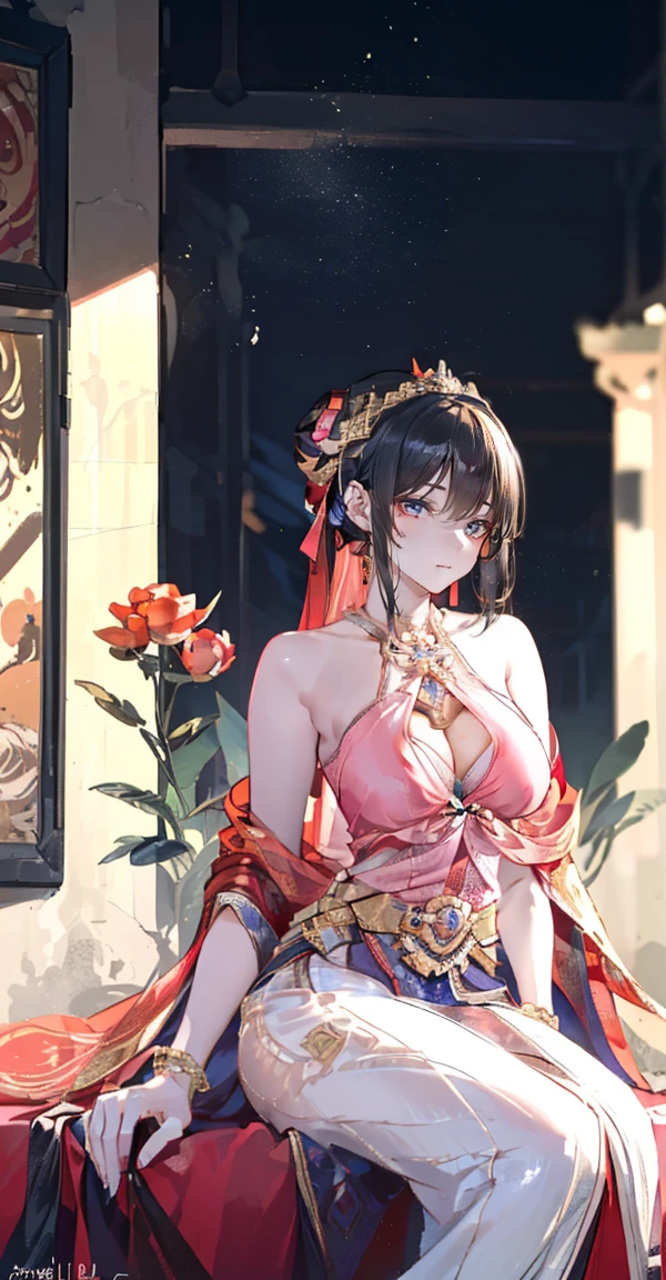 Group of 5 princesses,(5 young women,many young women), (in the bedroom), Various hair styles, harem, Wear a strapless Thai dress....,(very good,no panties) at night, detailed face,Complete breasts,fully, ((big breasts,Breast curtain,Partially naked)) short skirt, mule, Sleeveless , Show your armpits, at night, starry at night,(large areolae:1.4,pink,The nipples are clearly visible......),((Various positions),(look at the audience.:1.5),milf, Highest quality、Highest picture quality、Masterpiece, , ,(((Umbilical drive,dance,dance,Thai dance))), (Separate outfit showing nipples:1.4), (semi-naked:1.8)