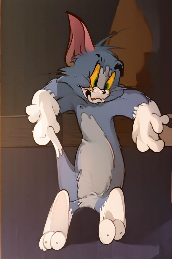 Tom from Tom and Jerry, Cheeked up, Big butt, Cat tail