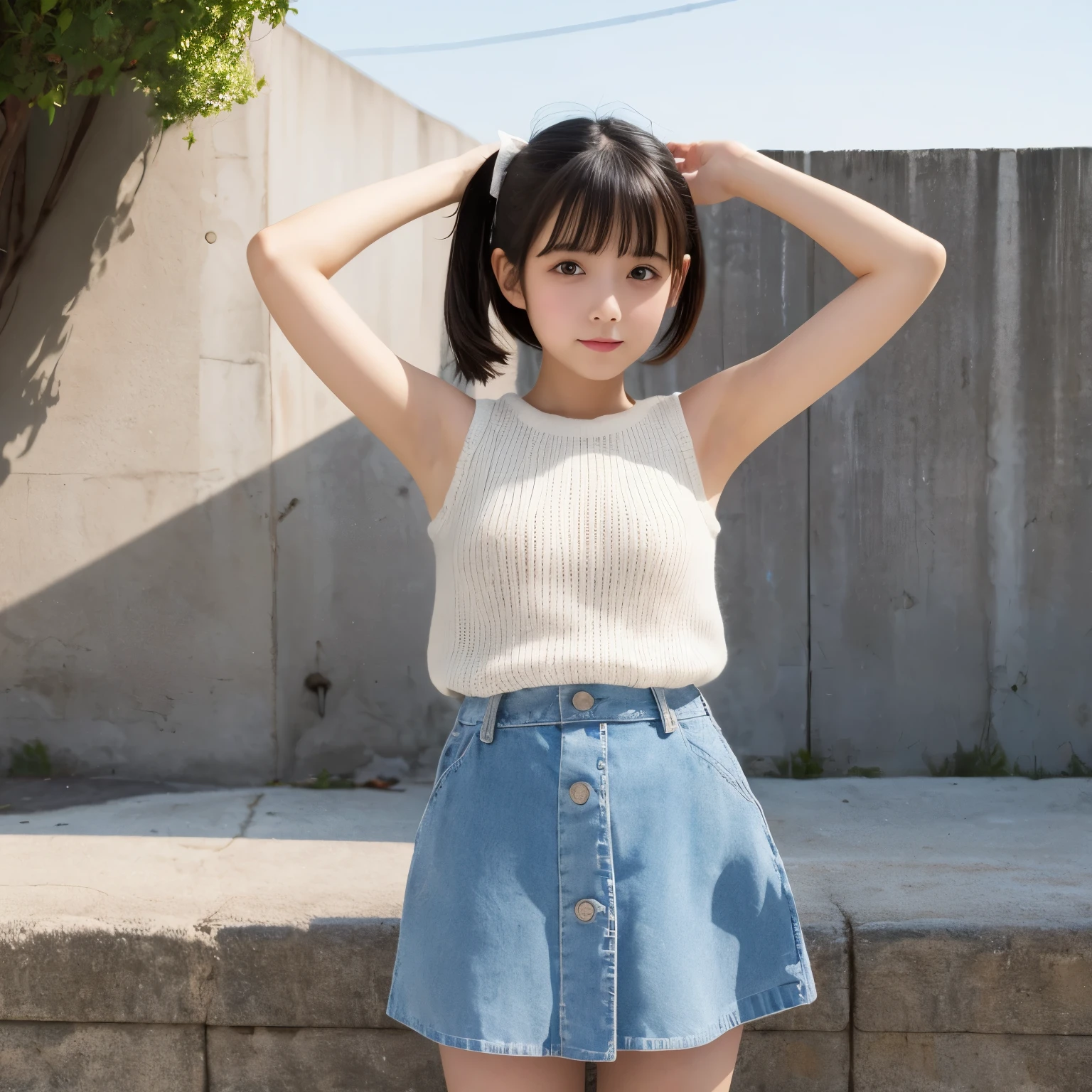 high resolution、masterpiece、cute、girl、Underarm pussy、Full Body、knit、Never worn