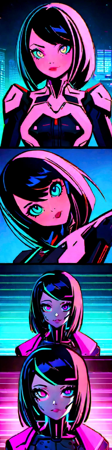 anime girl in black and pink outfit posing with a sword, best background'écran anime 4K konachan, oppaï cyberpunk, Ilya Kuvshinov. 4K, fille androïde parfaite, seductive anime girl, cyberpunk anime girl, Detailed digital animated art, badass anime 8k, android heroine, female cyberpunk anime girl, animated cyberpunk art, cute cyborg girl